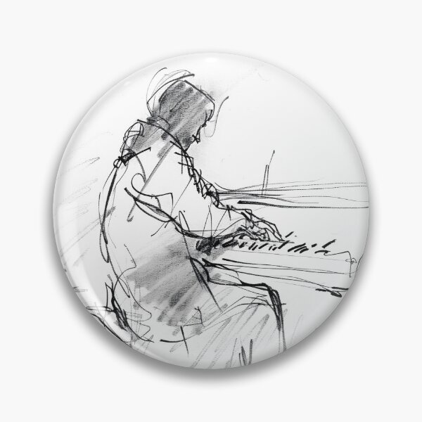 Item preview, Minimal Abstract Pianist Sketch designed and sold by SleekLineSketches.