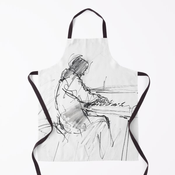 Item preview, Minimal Abstract Pianist Sketch designed and sold by SleekLineSketches.