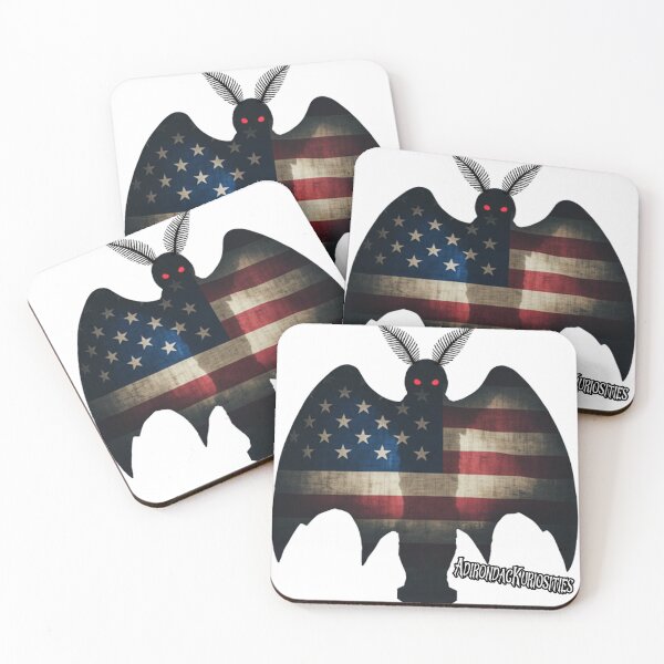 Item preview, Mothman Silhouette with American Flag designed and sold by AdirondacKuriosities.