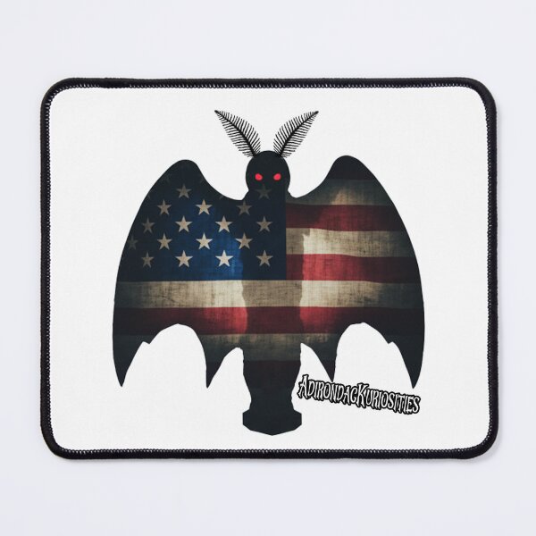 Item preview, Mothman Silhouette with American Flag designed and sold by AdirondacKuriosities.