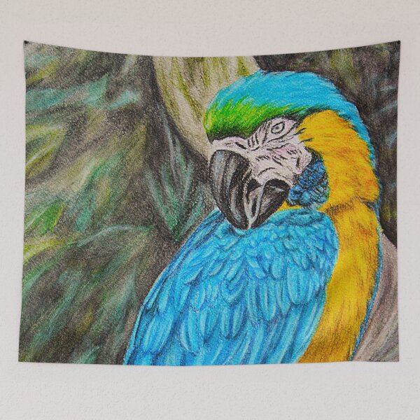 Item preview, Blue parrot designed and sold by P. Le Sommer.