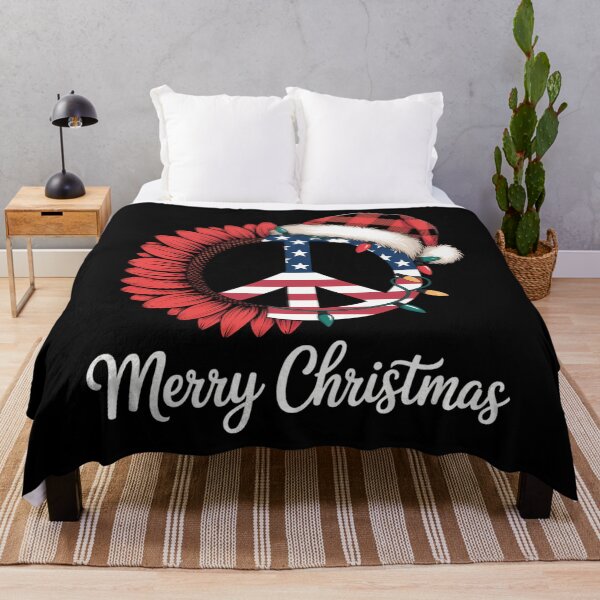 Item preview, Ph Red Plaid Peace Sign Christmas Lights Hippie Pajamas Xmas designed and sold by blueyeeti.