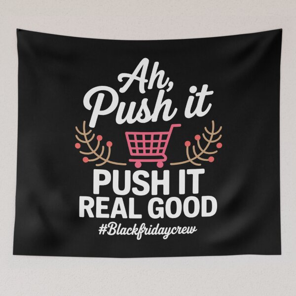 Item preview, Put It Real Good Friday Crew Squad Shopping Black Cart Lover designed and sold by blueyeeti.