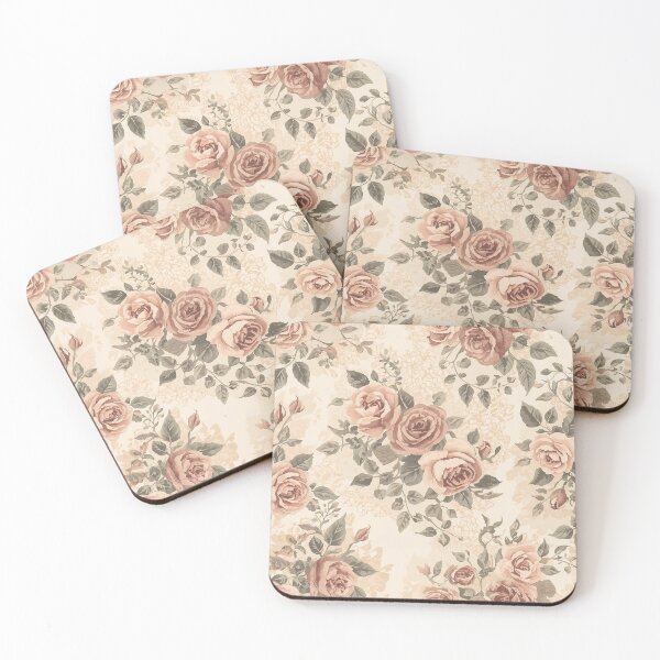Item preview, Roses and Lace – Vintage Cottagecore Floral Pattern designed and sold by Deezyned.