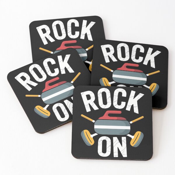 Item preview, Rock on curling Broom curler Winter ice Sports lover Curling designed and sold by blueyeeti.