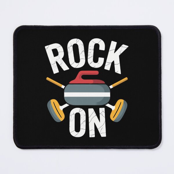 Item preview, Rock on curling Broom curler Winter ice Sports lover Curling designed and sold by blueyeeti.