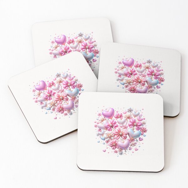 Item preview, Pastel Heart Flowers Romantic Love designed and sold by rustyroofco.