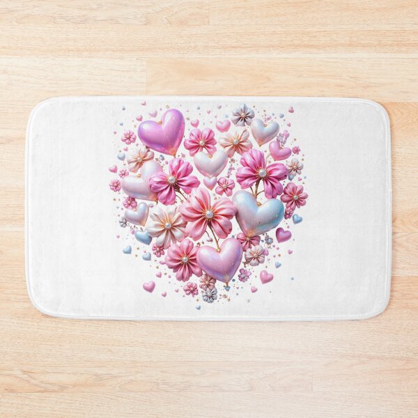 Item preview, Pastel Heart Flowers Romantic Love designed and sold by rustyroofco.