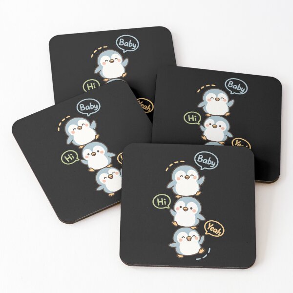 Item preview, Cute Baby Penguin Trio Sticker Set designed and sold by graphicnew.
