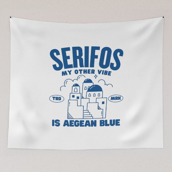 Item preview, Serifos: my other vibe is aegean blue (Serifos Greece) designed and sold by Peerless-Prime.