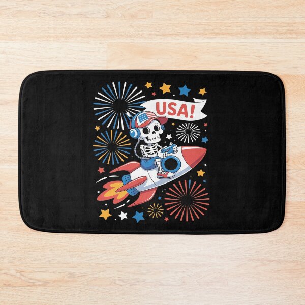 Item preview, Skeleton Gamer 4th of July American Flag Gaming designed and sold by PeteHomenick.
