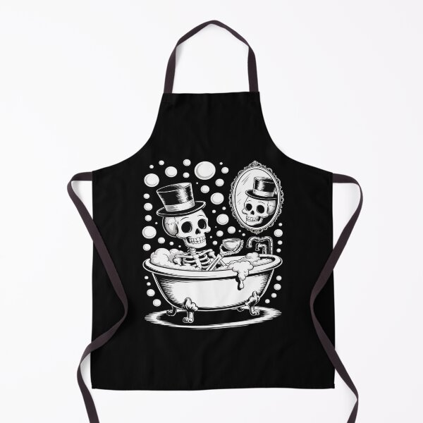 Item preview, Skeleton Skull in Bubble Bath drinking Coffee designed and sold by PeteHomenick.