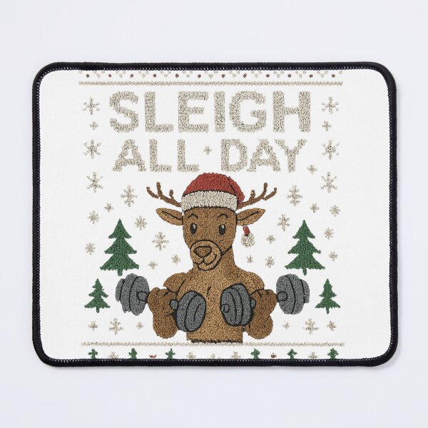 Item preview, Sleigh All Day – Christmas Gym Reindeer designed and sold by SavageTeamArt.