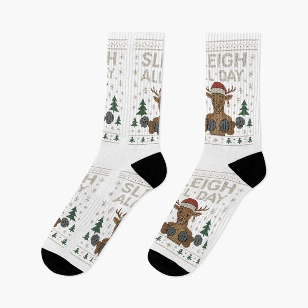 Item preview, Sleigh All Day – Christmas Gym Reindeer designed and sold by SavageTeamArt.