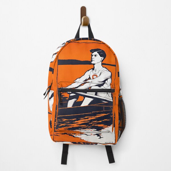 Item preview, Vintage University Rowing illustration 1905. Orange Black, White. designed and sold by Shoot-The-Moon.