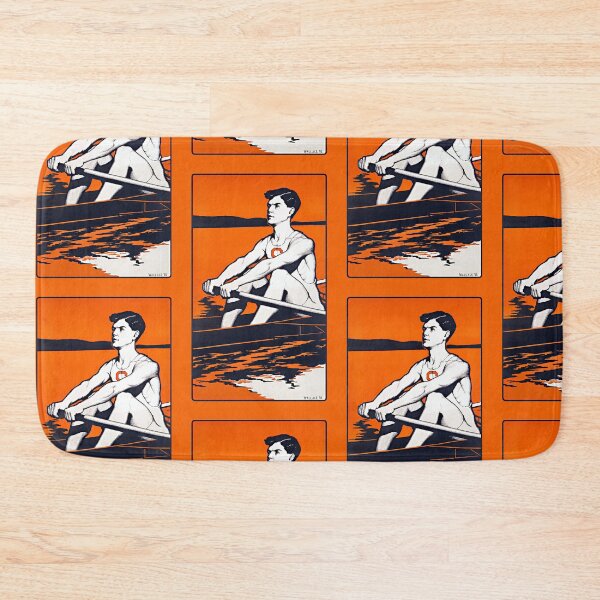Item preview, Vintage University Rowing illustration 1905. Orange Black, White. designed and sold by Shoot-The-Moon.