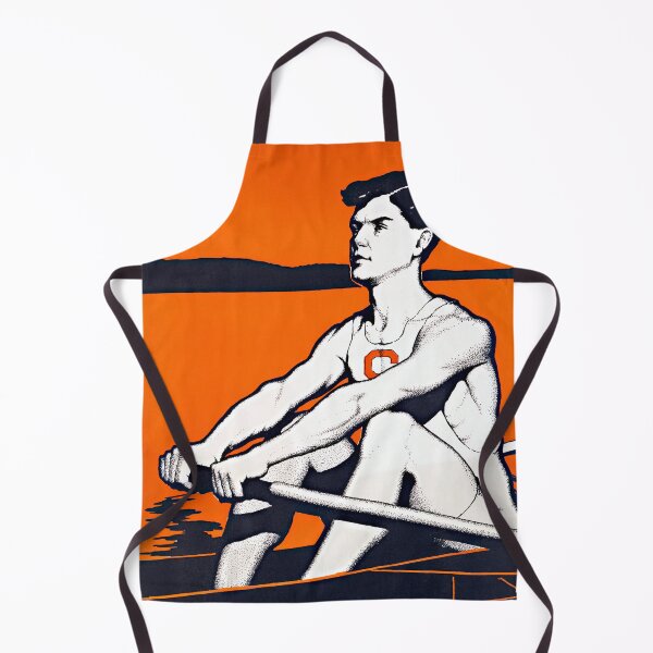 Item preview, Vintage University Rowing illustration 1905. Orange Black, White. designed and sold by Shoot-The-Moon.