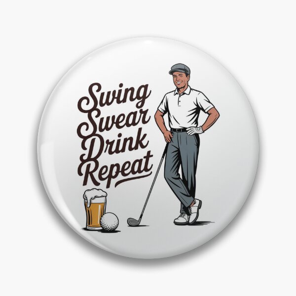 Item preview, Swing Swear Drink Repeat Beer Golf  designed and sold by blueyeeti.