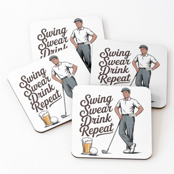 Item preview, Swing Swear Drink Repeat Beer Golf  designed and sold by blueyeeti.