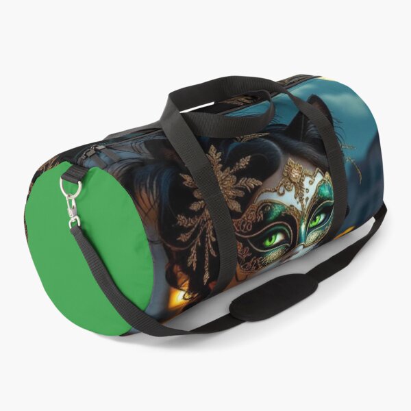 Item preview, Moonlit Masquerade – Masked woman with feline grace & brocade dreams between lagoon light and transformation designed and sold by FotoworldEdel.