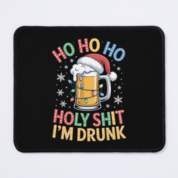 Item preview, Ho Ho Holy Shit I_m Drunk Beer Santa Hat Christmas Xmas designed and sold by blueyeeti.