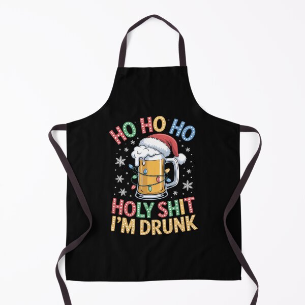 Item preview, Ho Ho Holy Shit I_m Drunk Beer Santa Hat Christmas Xmas designed and sold by blueyeeti.