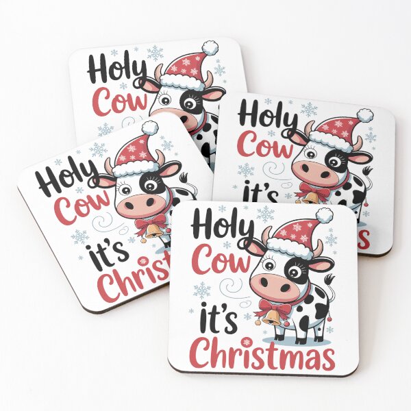 Item preview, Holy Cow It_s Christmas Animals Farm Snow Funny Xmas Gifts designed and sold by blueyeeti.