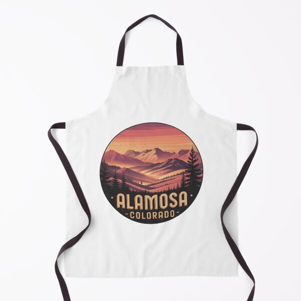 Item preview, Alamosa Colorado Sunset Mountains | Retro Badge Landscape Design designed and sold by CircinusStore.