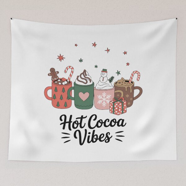 Item preview, Hot Cocoa Vibes Cute Hot Chocolate Cozy Festive Christmas designed and sold by blueyeeti.