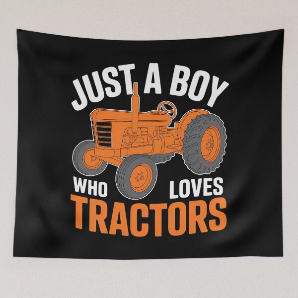 Item preview, Just A Boy Who Loves Tractors Cute Funny Tractor Farming designed and sold by blueyeeti.