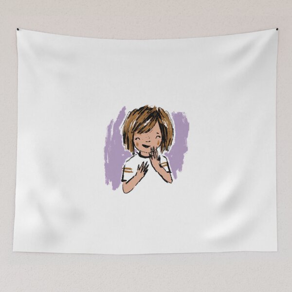 Item preview,  Girl Laughing In Brown  Lavender designed and sold by JennifeDuver.