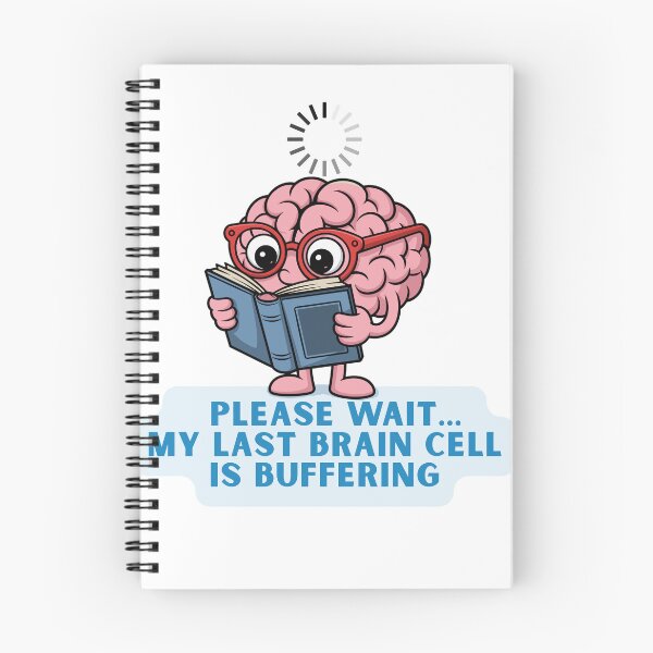 Item preview, Funny Brain Loading Cartoon Design – Please Wait My Last Brain Cell Is Buffering designed and sold by JudithLatko.