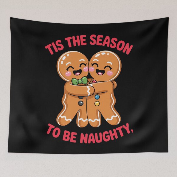 Item preview, Tis The Season Christmas Gingerbread Couple Naughty Xmas designed and sold by CookWorldLaughs.