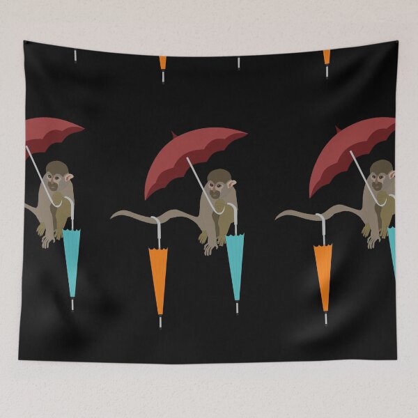 Item preview, Monkey with umbrellas designed and sold by Design4uStudio.