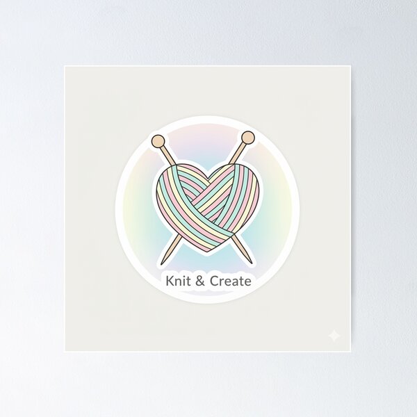 Item preview, Knitting Heart – Hobby Illustration designed and sold by Day Dreamer.