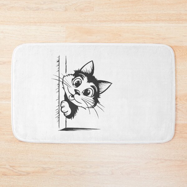Item preview, peeking black cat designed and sold by jkrphoto.