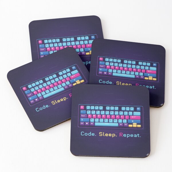 Item preview, Code Sleep Repeat – Retro Pixel Art Programmer designed and sold by Day Dreamer.