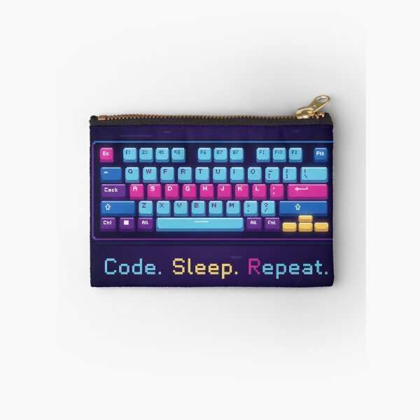 Item preview, Code Sleep Repeat – Retro Pixel Art Programmer designed and sold by Day Dreamer.