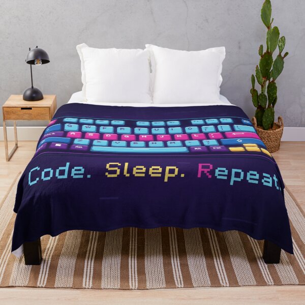 Item preview, Code Sleep Repeat – Retro Pixel Art Programmer designed and sold by Day Dreamer.