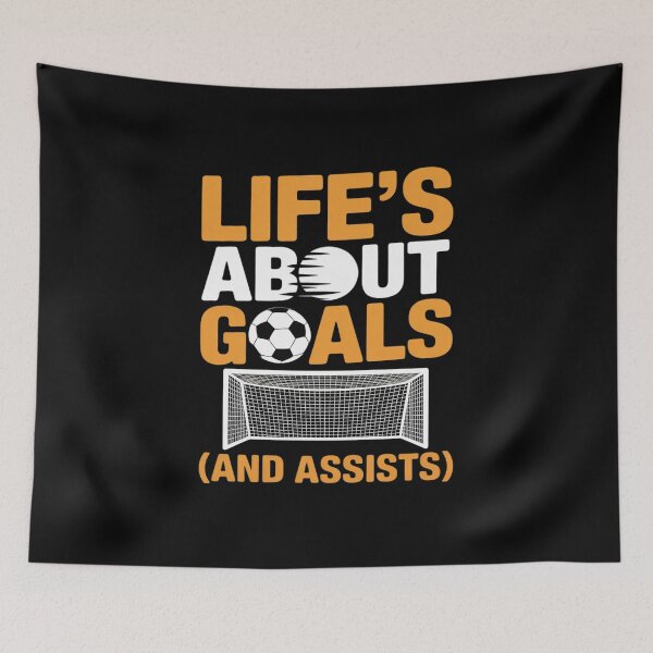 Item preview, Soccer Life's About Goals Assists Funny Soccer Player designed and sold by LeeEvans222.