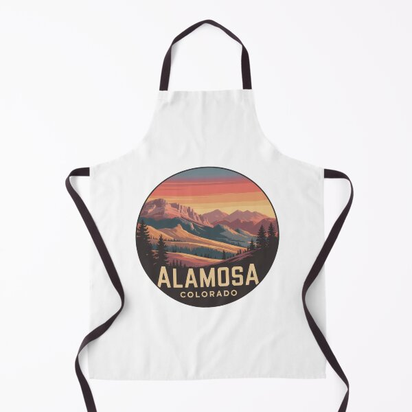 Item preview, Alamosa Colorado Mountains Horizon | Retro Sunset Landscape Badge designed and sold by CircinusStore.