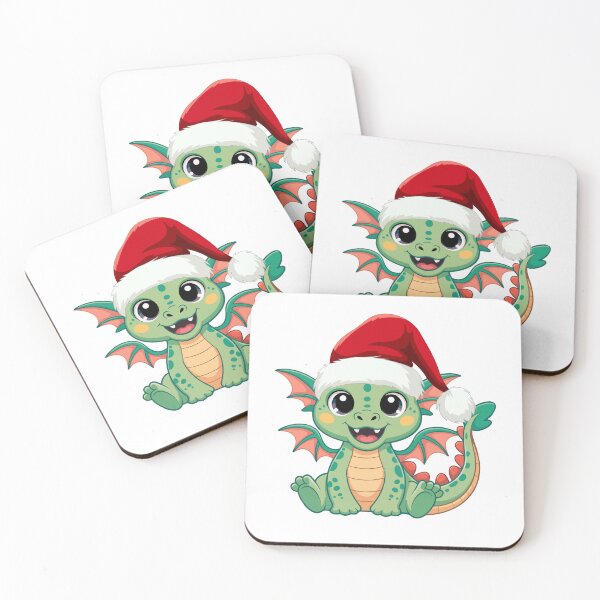 Item preview, Cute Christmas Dragon in Santa Hat designed and sold by RadicalDesigns.