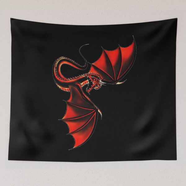 Item preview, Black and Blood Red Dragon - The Winged Shadow  designed and sold by MollyAmberBee.