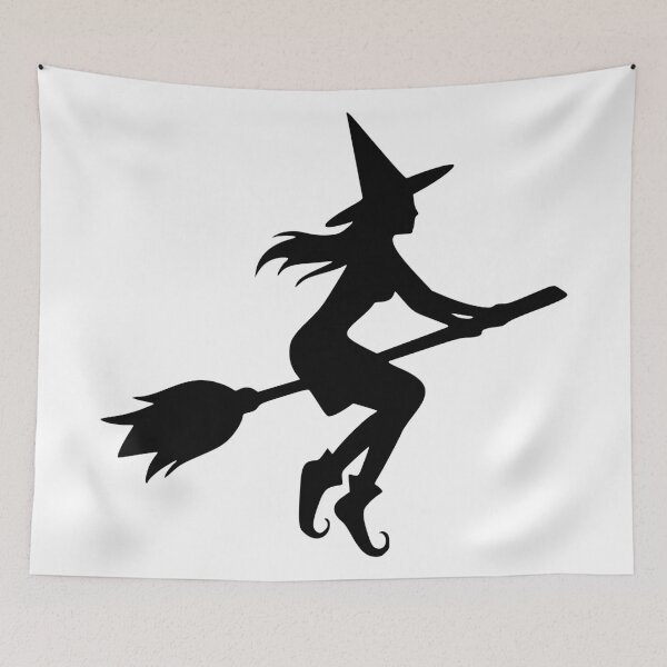 Item preview, flying witch silhouette designed and sold by sweetb3rry.