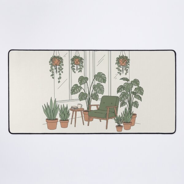 Item preview, Indoor Jungle – Cozy Plant Corner Print designed and sold by Day Dreamer.