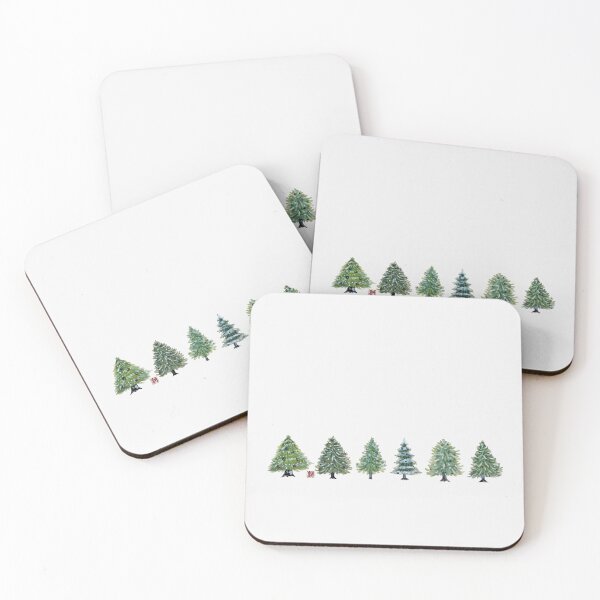 Item preview, Six Christmas Trees designed and sold by YaMoCalligraphy.