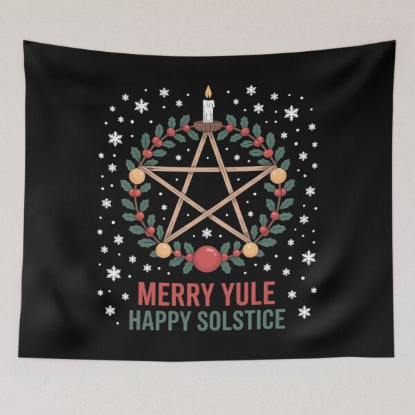 Item preview, Merry Yule Happy Solstice Pagan Yuletide Season Christmas  designed and sold by TrinaEspinoza.