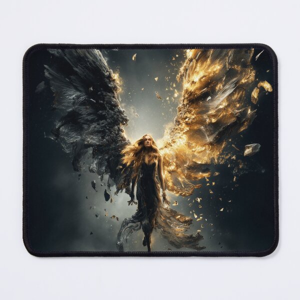 Item preview, Shattered Wings, Stronger Rise – Surreal Angel Empowerment Art designed and sold by VisionaryVeils.