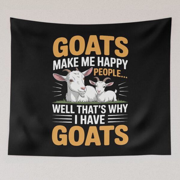 Item preview, Goats Make Me Happy People - Goat Lover Farm Animal Rancher designed and sold by DoorwayThreads.