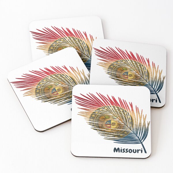 Item preview, Abstract Missouri Flag – Feather Shape Design designed and sold by ArteJorge48.